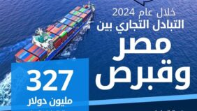 الإحصاء: 327 مليون دولار قيمة التبادل التجاري بين مصر وقبرص خلال عام 2024