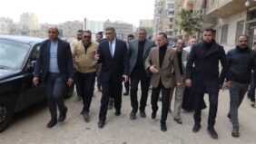 محافظ الجيزة يتفقد شارع اوتو سبير بحى الطالبية بعد فتحه للمارة
